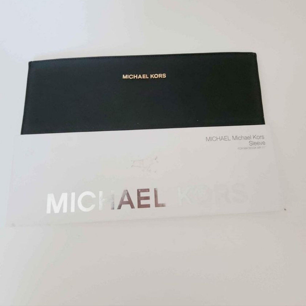 Michael Kors Macbook Air 11" Laptop Sleeve Case Black Gold Purse Case